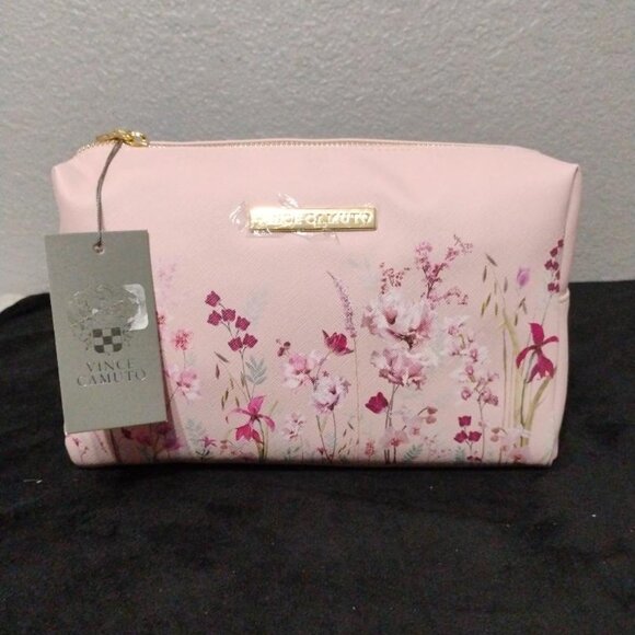 Vince Camuto Handbags - Vince Camuto Pink Floral Women's Cosmetic Pouch Bag NWT